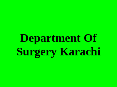 Department Of Surgery Karachi