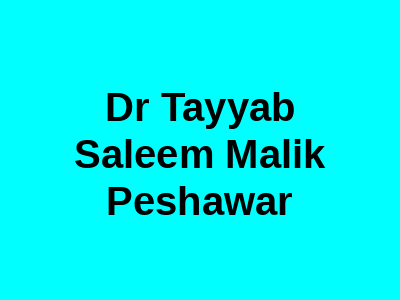 Dr Tayyab Saleem Malik Peshawar
