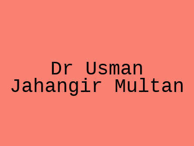 Dr Usman Jahangir Multan