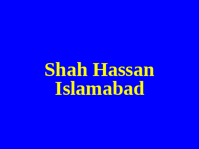 Shah Hassan Islamabad